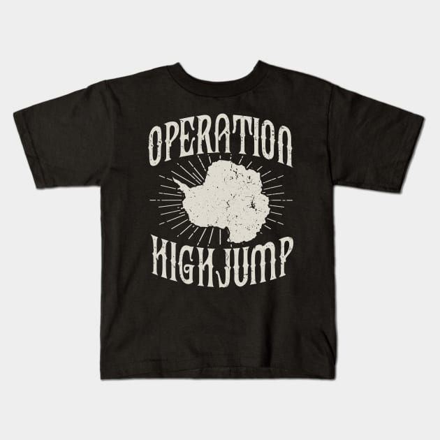 Operation High Jump Antarctica Kids T-Shirt by JakeRhodes